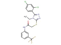 2-{[5-(2,4-dichlorophenyl)-4-ethyl-4H-1,2,4-triazol-3-yl]thio}-N-[3-(trifluoromethyl)phenyl]acetamide