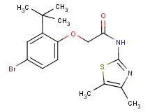 2-(4-bromo-2-tert-butylphenoxy)-N-(4,5-dimethyl-1,3-thiazol-2-yl)acetamide