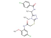 4-chloro-N-{1-[5-({2-[(5-chloro-2-methoxyphenyl)amino]-2-oxoethyl}thio)-4-ethyl-4H-1,2,4-triazol-3-yl]ethyl}benzamide