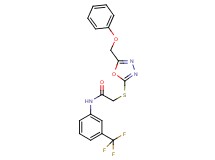 2-{[5-(phenoxymethyl)-1,3,4-oxadiazol-2-yl]thio}-N-[3-(trifluoromethyl)phenyl]acetamide