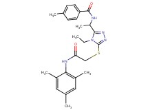 N-[1-(4-ethyl-5-{[2-(mesitylamino)-2-oxoethyl]thio}-4H-1,2,4-triazol-3-yl)ethyl]-4-methylbenzamide