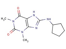 8-(cyclopentylamino)-1,3-dimethyl-3,7-dihydro-1H-purine-2,6-dione