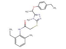 N-(2-ethyl-6-methylphenyl)-2-({5-[1-(4-ethylphenoxy)ethyl]-4-methyl-4H-1,2,4-triazol-3-yl}thio)acetamide