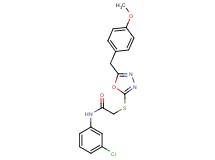 N-(3-chlorophenyl)-2-{[5-(4-methoxybenzyl)-1,3,4-oxadiazol-2-yl]thio}acetamide