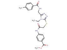 methyl 4-({[(4-ethyl-5-{[(4-methylbenzoyl)amino]methyl}-4H-1,2,4-triazol-3-yl)thio]acetyl}amino)benzoate