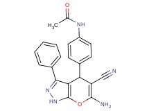 N-[4-(6-amino-5-cyano-3-phenyl-1,4-dihydropyrano[2,3-c]pyrazol-4-yl)phenyl]acetamide