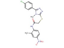 2-{[5-(4-chlorophenyl)-4-methyl-4H-1,2,4-triazol-3-yl]thio}-N-(2-methyl-4-nitrophenyl)acetamide