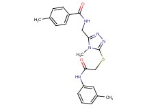 4-methyl-N-{[4-methyl-5-({2-[(3-methylphenyl)amino]-2-oxoethyl}thio)-4H-1,2,4-triazol-3-yl]methyl}benzamide