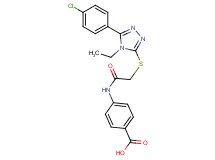4-[({[5-(4-chlorophenyl)-4-ethyl-4H-1,2,4-triazol-3-yl]thio}acetyl)amino]benzoic acid