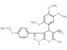 6-amino-3-(4-ethoxyphenyl)-4-(2,4,5-trimethoxyphenyl)-1,4-dihydropyrano[2,3-c]pyrazole-5-carbonitrile