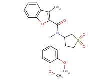 N-(3,4-dimethoxybenzyl)-N-(1,1-dioxidotetrahydro-3-thienyl)-3-methyl-1-benzofuran-2-carboxamide