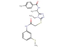 N-(1-{4-ethyl-5-[(2-{[3-(methylthio)phenyl]amino}-2-oxoethyl)thio]-4H-1,2,4-triazol-3-yl}ethyl)-4-methylbenzamide