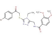 N-[(5-{[2-(4-bromophenyl)-2-oxoethyl]thio}-4-ethyl-4H-1,2,4-triazol-3-yl)methyl]-3,4-dimethoxybenzamide
