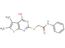 2-[(4-hydroxy-5,6-dimethylthieno[2,3-d]pyrimidin-2-yl)thio]-N-phenylacetamide