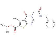 isopropyl 3-[2-(benzylamino)-2-oxoethyl]-5-methyl-4-oxo-3,4-dihydrothieno[2,3-d]pyrimidine-6-carboxylate