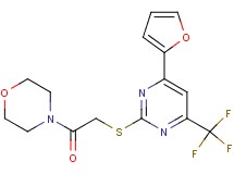 4-({[4-(2-furyl)-6-(trifluoromethyl)-2-pyrimidinyl]thio}acetyl)morpholine