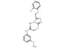 2-({5-[(2-chlorophenoxy)methyl]-4-methyl-4H-1,2,4-triazol-3-yl}thio)-N-[3-(methylthio)phenyl]acetamide