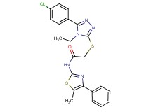2-{[5-(4-chlorophenyl)-4-ethyl-4H-1,2,4-triazol-3-yl]thio}-N-(5-methyl-4-phenyl-1,3-thiazol-2-yl)acetamide