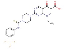 8-ethyl-5-oxo-2-[4-({[3-(trifluoromethyl)phenyl]amino}carbonothioyl)-1-piperazinyl]-5,8-dihydropyrido[2,3-d]pyrimidine-6-carboxylic acid