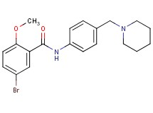 5-bromo-2-methoxy-N-[4-(1-piperidinylmethyl)phenyl]benzamide