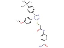 4-[({[5-(4-tert-butylphenyl)-4-(4-methoxyphenyl)-4H-1,2,4-triazol-3-yl]thio}acetyl)amino]benzamide