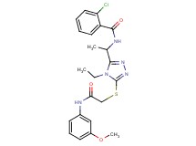 2-chloro-N-{1-[4-ethyl-5-({2-[(3-methoxyphenyl)amino]-2-oxoethyl}thio)-4H-1,2,4-triazol-3-yl]ethyl}benzamide