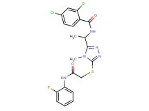 2,4-dichloro-N-{1-[5-({2-[(2-fluorophenyl)amino]-2-oxoethyl}thio)-4-methyl-4H-1,2,4-triazol-3-yl]ethyl}benzamide