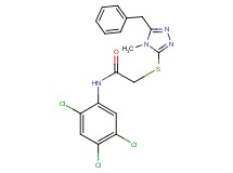 2-[(5-benzyl-4-methyl-4H-1,2,4-triazol-3-yl)thio]-N-(2,4,5-trichlorophenyl)acetamide