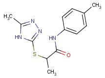 N-(4-methylphenyl)-2-[(5-methyl-4H-1,2,4-triazol-3-yl)thio]propanamide