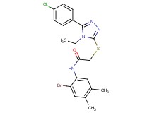 N-(2-bromo-4,5-dimethylphenyl)-2-{[5-(4-chlorophenyl)-4-ethyl-4H-1,2,4-triazol-3-yl]thio}acetamide
