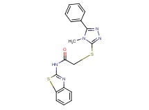 N-1,3-benzothiazol-2-yl-2-[(4-methyl-5-phenyl-4H-1,2,4-triazol-3-yl)thio]acetamide
