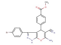 methyl 4-[6-amino-3-(4-bromophenyl)-5-cyano-1,4-dihydropyrano[2,3-c]pyrazol-4-yl]benzoate