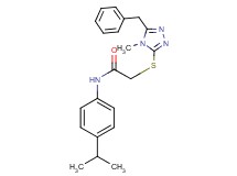 2-[(5-benzyl-4-methyl-4H-1,2,4-triazol-3-yl)thio]-N-(4-isopropylphenyl)acetamide