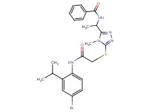 N-{1-[5-({2-[(4-bromo-2-isopropylphenyl)amino]-2-oxoethyl}thio)-4-methyl-4H-1,2,4-triazol-3-yl]ethyl}benzamide