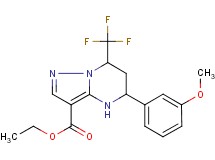 ethyl 5-(3-methoxyphenyl)-7-(trifluoromethyl)-4,5,6,7-tetrahydropyrazolo[1,5-a]pyrimidine-3-carboxylate