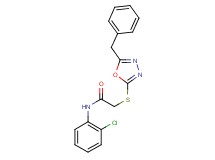 2-[(5-benzyl-1,3,4-oxadiazol-2-yl)thio]-N-(2-chlorophenyl)acetamide