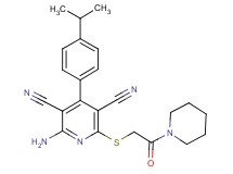 2-amino-4-(4-isopropylphenyl)-6-{[2-oxo-2-(1-piperidinyl)ethyl]thio}-3,5-pyridinedicarbonitrile