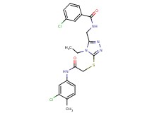 3-chloro-N-{[5-({2-[(3-chloro-4-methylphenyl)amino]-2-oxoethyl}thio)-4-ethyl-4H-1,2,4-triazol-3-yl]methyl}benzamide