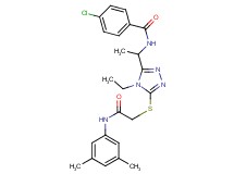 4-chloro-N-{1-[5-({2-[(3,5-dimethylphenyl)amino]-2-oxoethyl}thio)-4-ethyl-4H-1,2,4-triazol-3-yl]ethyl}benzamide
