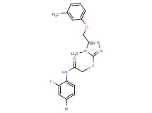 N-(4-bromo-2-fluorophenyl)-2-({4-methyl-5-[(3-methylphenoxy)methyl]-4H-1,2,4-triazol-3-yl}thio)acetamide