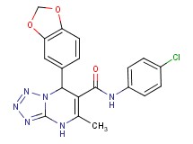 7-(1,3-benzodioxol-5-yl)-N-(4-chlorophenyl)-5-methyl-4,7-dihydrotetrazolo[1,5-a]pyrimidine-6-carboxamide