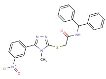 N-(diphenylmethyl)-2-{[4-methyl-5-(3-nitrophenyl)-4H-1,2,4-triazol-3-yl]thio}acetamide