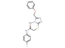 N-(4-iodophenyl)-2-{[4-methyl-5-(phenoxymethyl)-4H-1,2,4-triazol-3-yl]thio}acetamide