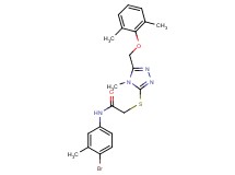 N-(4-bromo-3-methylphenyl)-2-({5-[(2,6-dimethylphenoxy)methyl]-4-methyl-4H-1,2,4-triazol-3-yl}thio)acetamide