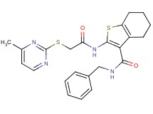 N-benzyl-2-({[(4-methyl-2-pyrimidinyl)thio]acetyl}amino)-4,5,6,7-tetrahydro-1-benzothiophene-3-carboxamide