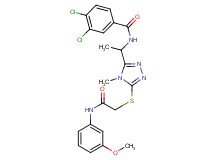 3,4-dichloro-N-{1-[5-({2-[(3-methoxyphenyl)amino]-2-oxoethyl}thio)-4-methyl-4H-1,2,4-triazol-3-yl]ethyl}benzamide