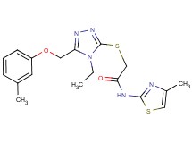 2-({4-ethyl-5-[(3-methylphenoxy)methyl]-4H-1,2,4-triazol-3-yl}thio)-N-(4-methyl-1,3-thiazol-2-yl)acetamide