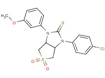 1-(4-chlorophenyl)-3-(3-methoxyphenyl)tetrahydro-1H-thieno[3,4-d]imidazole-2(3H)-thione 5,5-dioxide