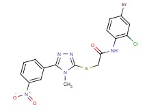 N-(4-bromo-2-chlorophenyl)-2-{[4-methyl-5-(3-nitrophenyl)-4H-1,2,4-triazol-3-yl]thio}acetamide
