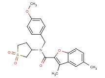 N-(1,1-dioxidotetrahydro-3-thienyl)-N-(4-methoxybenzyl)-3,5-dimethyl-1-benzofuran-2-carboxamide